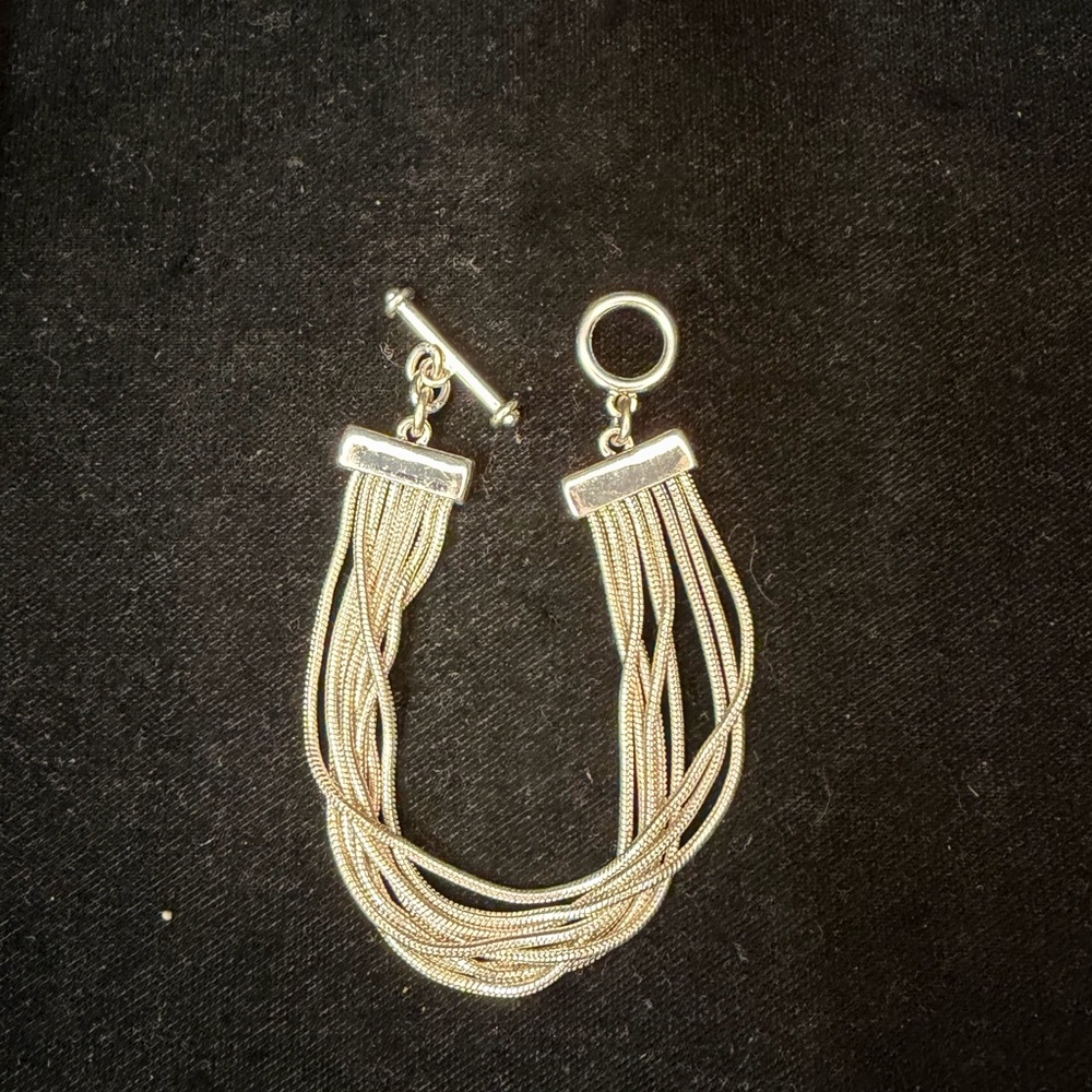 Source Unknown Multi-Strand Silver Bracelet